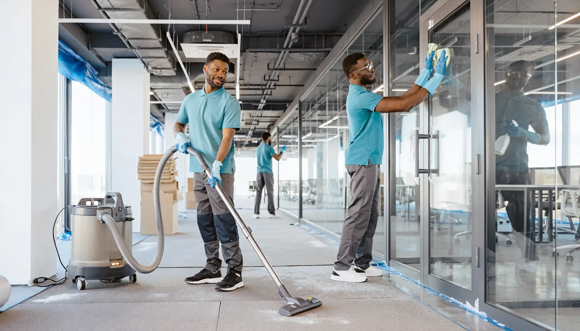 commercial post construction cleaning services for a new commercial building